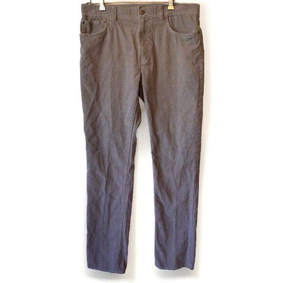 J Crew Pants Men's Corduroy 34 x 34 The Sutton Straight Fit Stretch‎ Gray Cotton - Picture 1 of 10